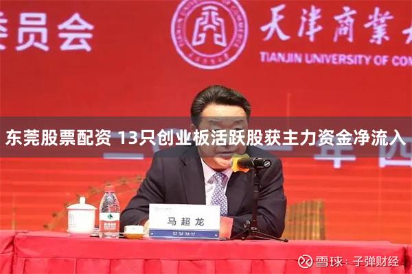 东莞股票配资 13只创业板活跃股获主力资金净流入