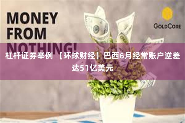 杠杆证券举例 【环球财经】巴西6月经常账户逆差达51亿美元