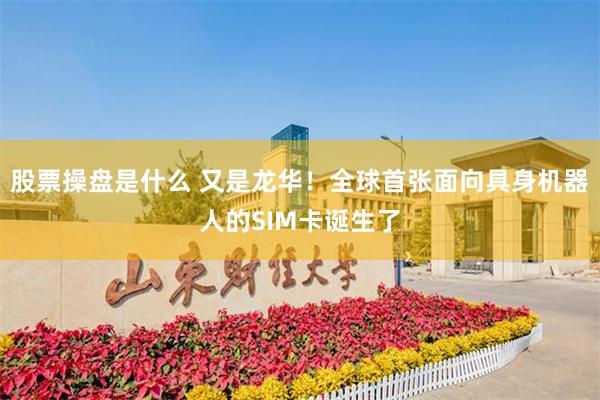 股票操盘是什么 又是龙华！全球首张面向具身机器人的SIM卡诞生了