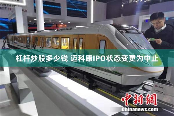 杠杆炒股多少钱 迈科康IPO状态变更为中止